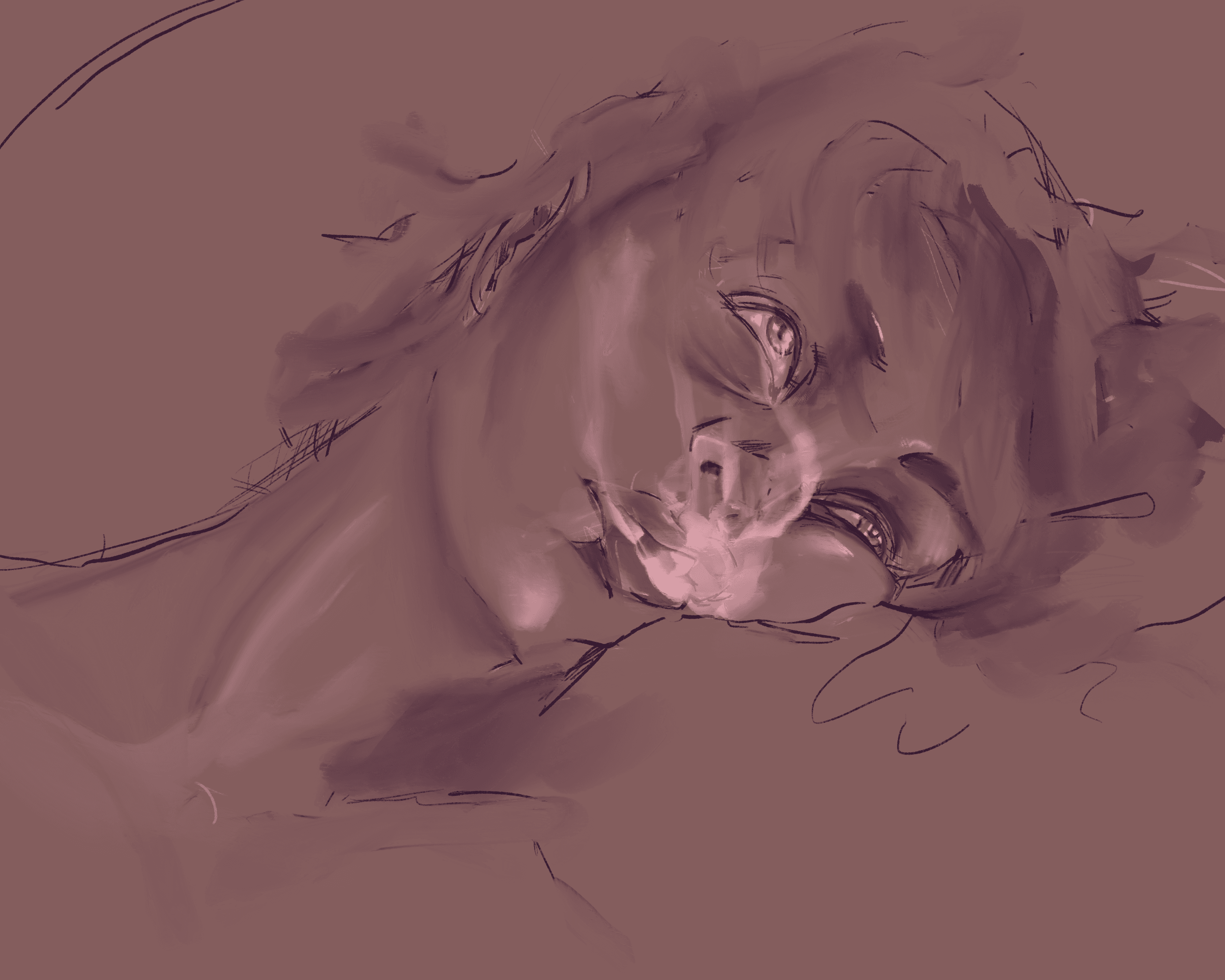 A softly shaded portrait with smoke drifting across the face