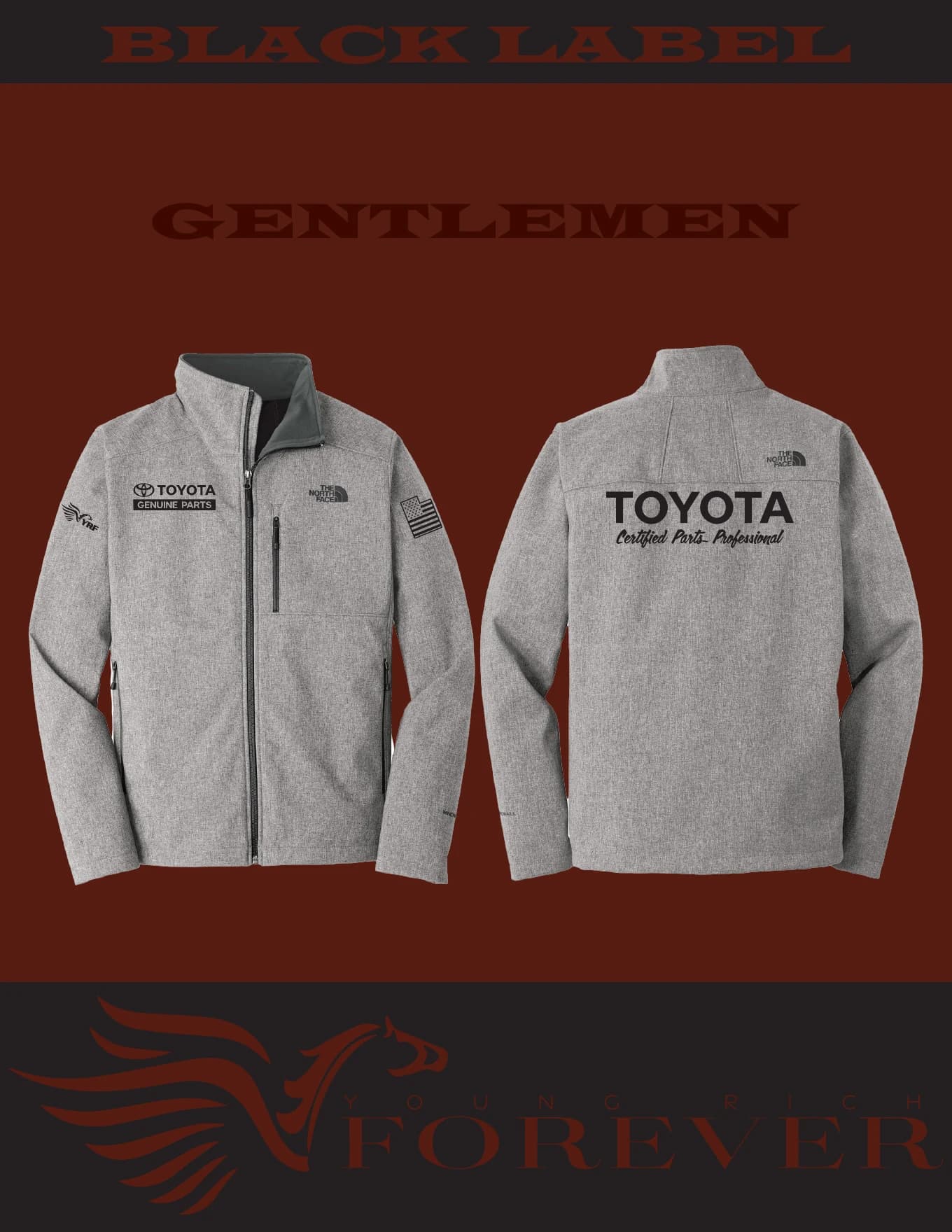 Toyota Genuine Parts manager jacket concept, front and back