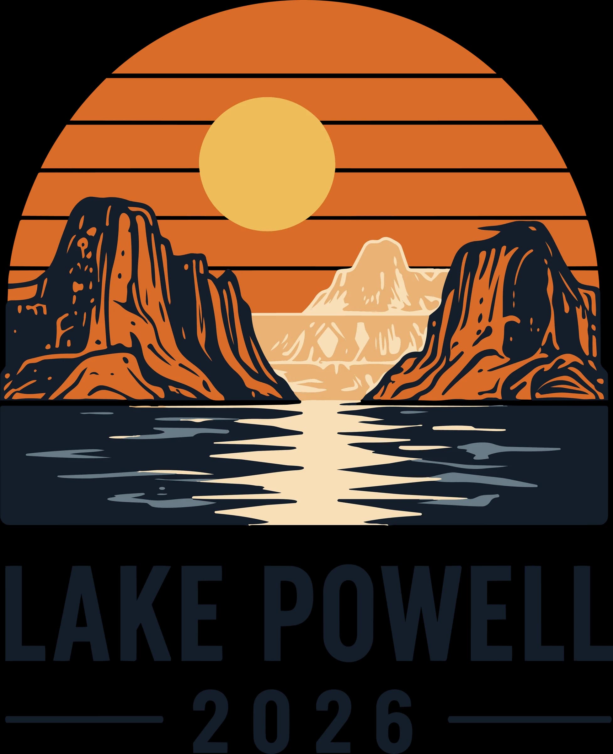 Lake Powell illustrated apparel design