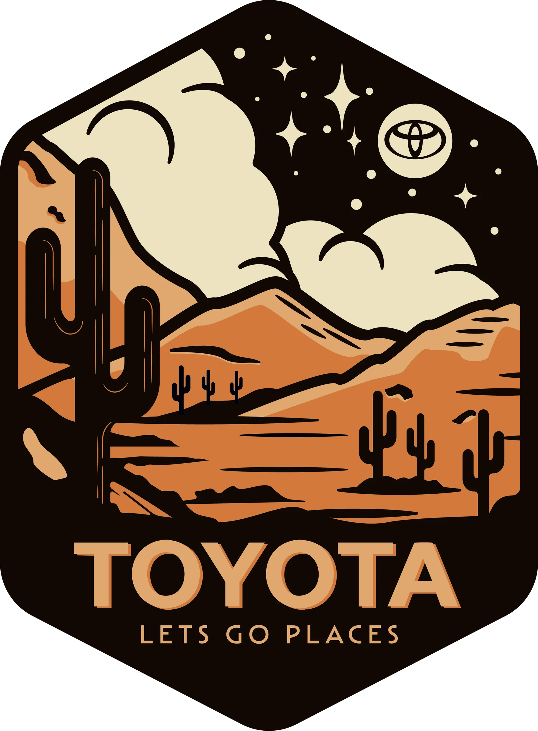 Starry night Toyota outdoor apparel graphic