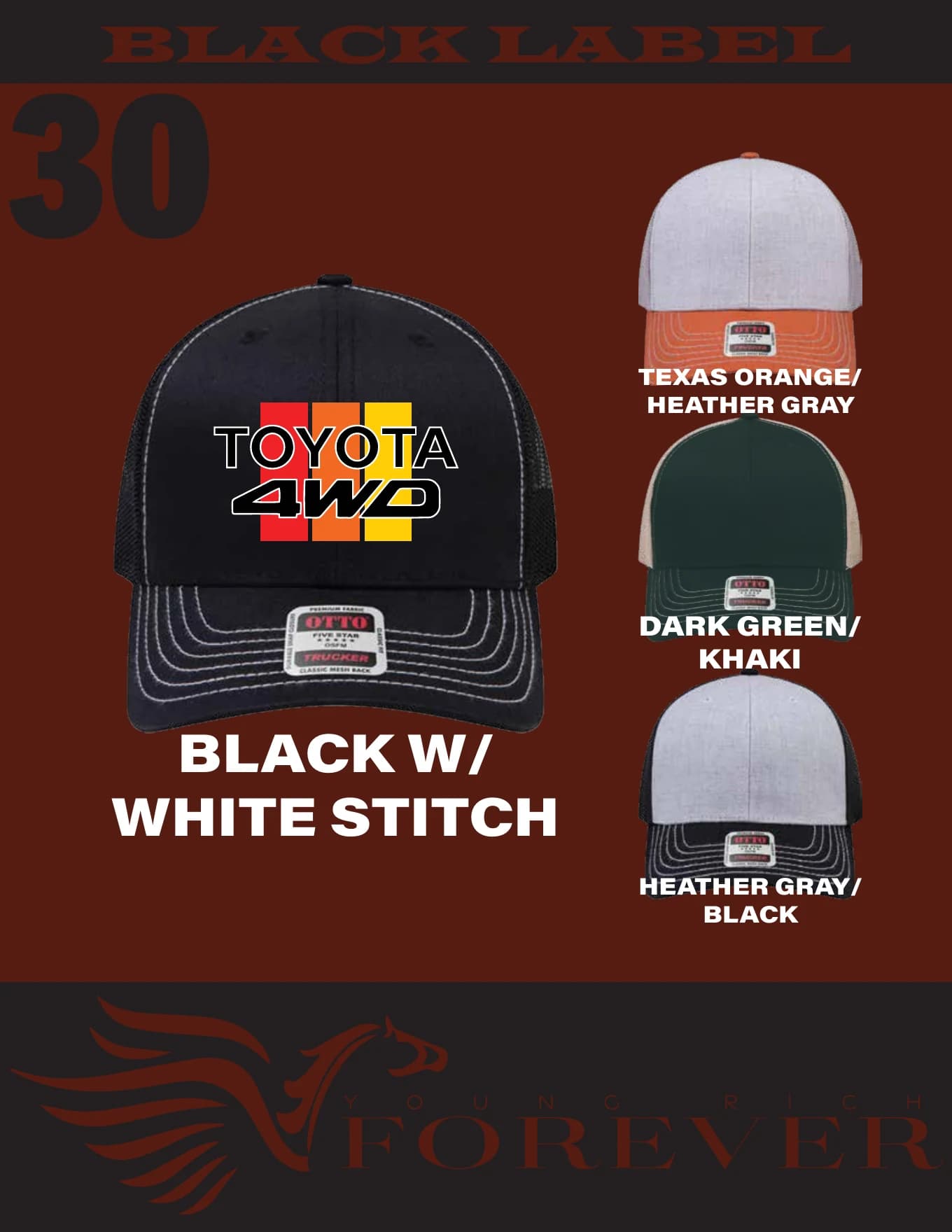 Retro striped Toyota 4WD cap concept